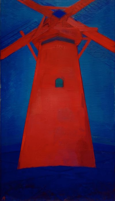 Mill; Red Mill in Domburg by Piet Mondrian